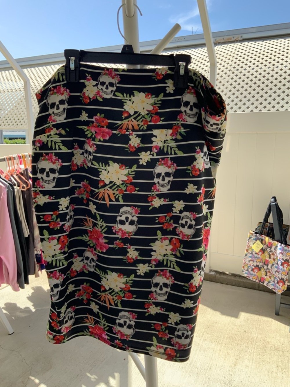 torrid Black Skull & Floral Pencil Skirt